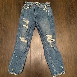 Abercrombie & Fitch Curve Love High Rise Mom Jeans